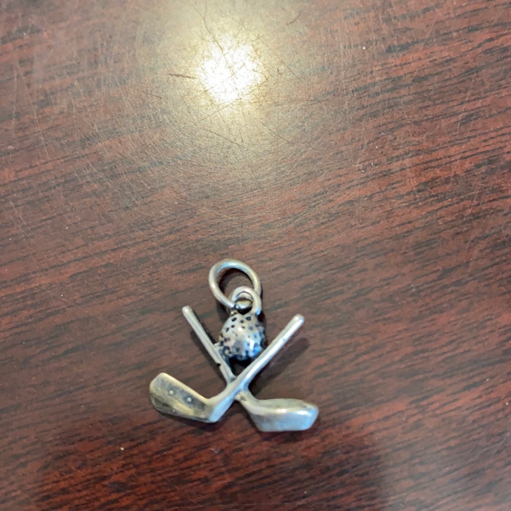 Silver golf charm